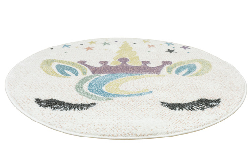 Okrągły Dywan Lima B070A cream/rose Jednorożec Krem