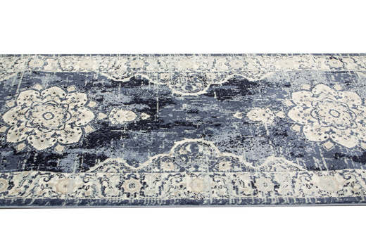 Chodnik Victoria 7094A l.blue/cream Ornament Niebieski Krem szerokość 80 cm