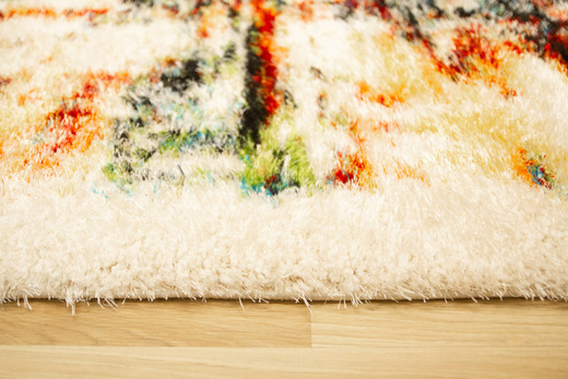 Dywan Shaggy Puffy P643 Beige/Yellow Abstrakcja