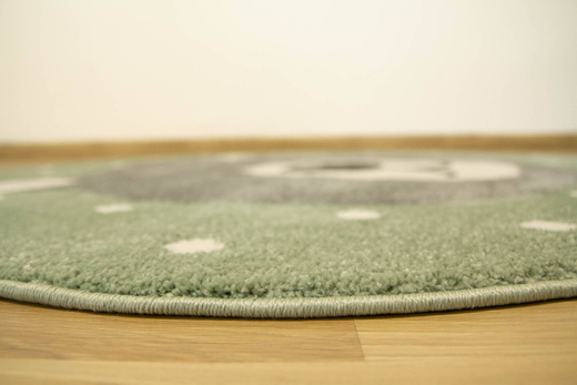 Okrągły Dywan Lima E178A green/l.grey Misio Szary Oliwka