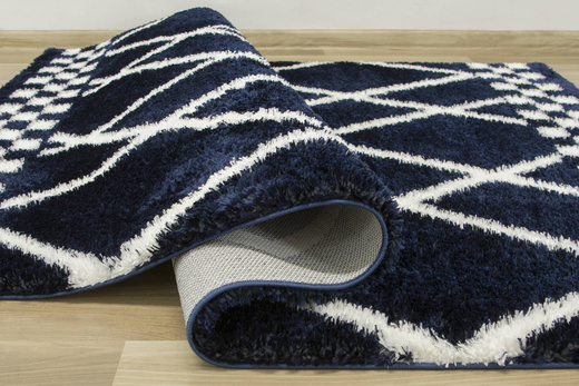 Dywan Boho 656 navy blue/cream Granatowy Romby