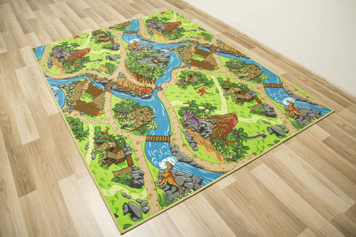 Dywan Dziecięcy Dino Wioska Dinozaurów