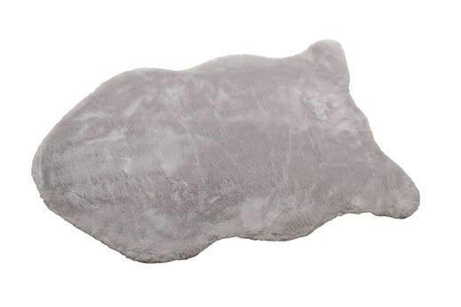 Sztuczna Skóra Szary Dywanik Shaggy Rabbit