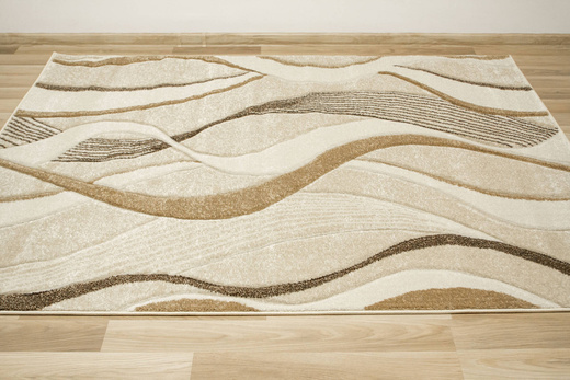 Dywan Amelia B178A cream/beige Beżowy Brązowy Wstęgi Fale