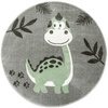 Okrągły Dywan Lima C880B l.grey/green Dinozaur Szary Oliwka