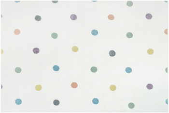 Dywan Dziecięcy C275A cream/lila Krem Kropki