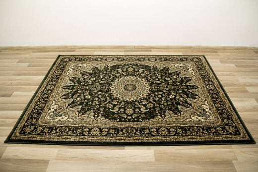 Dywan Super Rose 3558A d.green/d.gree Ornament Rozeta Zieleń