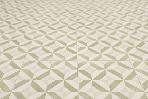 Wykładzina PCV Feelings Winslow 501 Mozaika Zieleń Krem szerokość 1,5 m