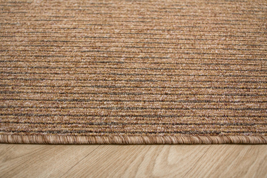 Wykładzina Pętelkowa Genewa 91 Brąz Beż Melanż Gruby Splot Prążki szerokość 4 m