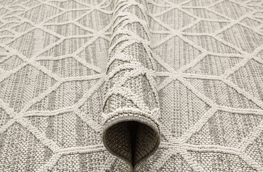 Dywan Pętelkowy Panorama 8432 l.grey/d.grey Szary Krem Romby Cubes