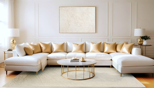 Lśniący Dywan Allora Plus F928A Cream/Cream Krem Marmur Ramka