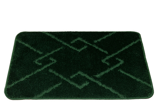 Komplet 3-częściowy Łazienkowy Moreno Green Butelkowa Zieleń Romby