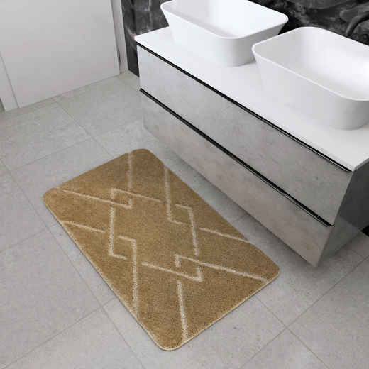 Dywanik Łazienkowy Antypoślizgowy Moreno Beige Beż Romby