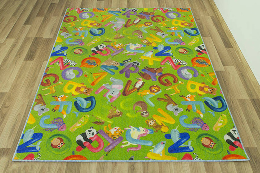 Dywan Alfabet 12 green