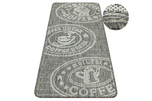 Antypoślizgowy Dywan FLEX 1907/P91 Brąz Szary Coffee