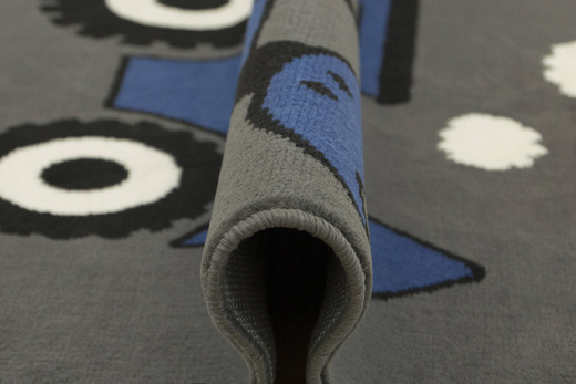 Okrągły Dywan Luna Kids 534457/94911 Niebieski Traktor