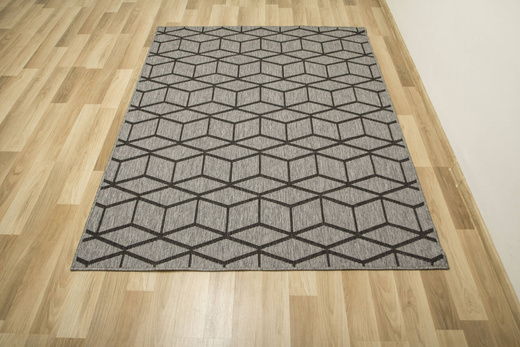 Dywan Dwustronny Sznurkowy Brussels 205178/11020 night Night Antracyt Szary Romby Outdoor