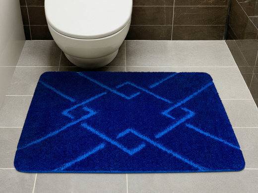 Dywanik Łazienkowy Antypoślizgowy Moreno Blue Niebieski Romby