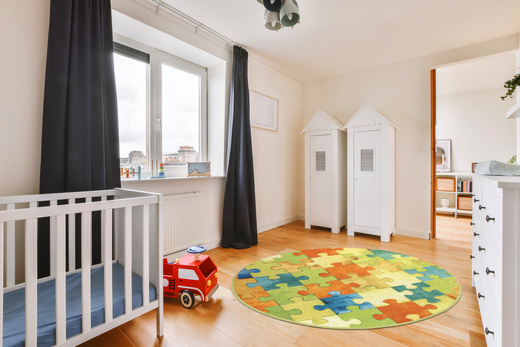 Okrągły Kolorowy Dywan Dziecięcy Puzzle Multicolor