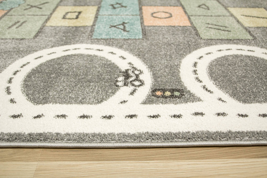 Dywan Dziecięcy Lima C260C l.grey/cream Uliczki klasy Szary Zielony