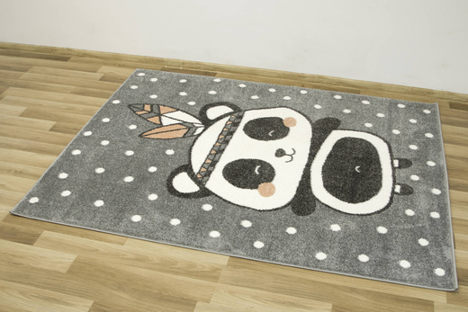 Dywan Dziecięcy Lima 9371A l.grey/rose Szary Róż Panda Indianin