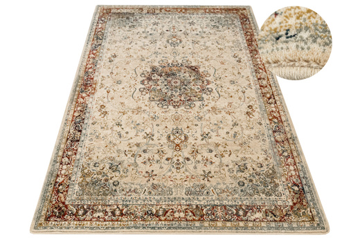 Wełniany Dywan Dywilan Omega Kordoba Koniak Ornament