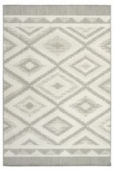 Dywan Sznurkowy Berg 28364/34 Aztec Romby Zygzaki Szary Krem