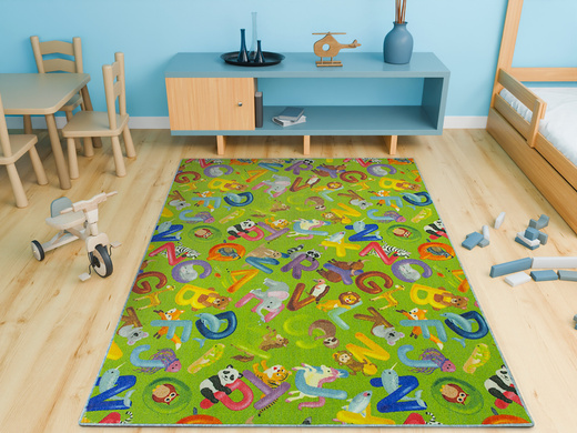 Dywan Alfabet 12 green