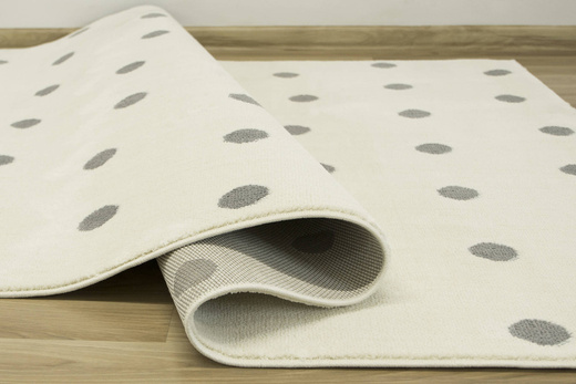 Dywan Karo 6064A grey/white 43 Krem Kropki Szare