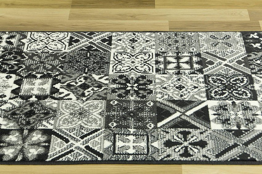 Chodnik luna 503754/89922 patchwork szary szerokość 80 cm