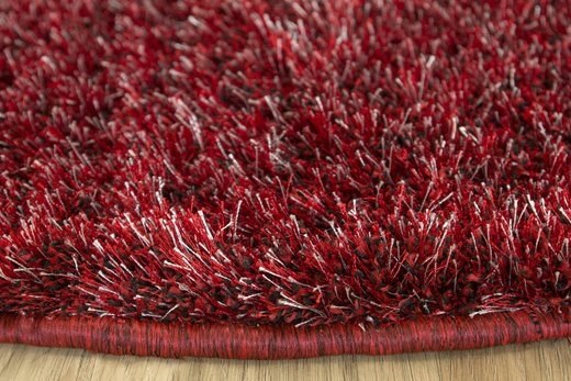 Okrągły Lśniący Dywan 0000A red/cream/blac Liza Max Czerwony Czarny