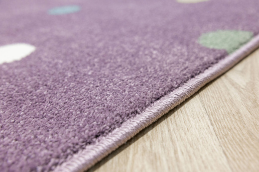 Wykładzina Dziecięca Lima C275A lila/rose Fiolet Kropki szerokość 4 m