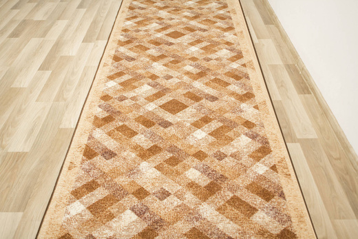 Antypoślizgowy Caro 17 Brąz Beż Romby szerokość 100 cm