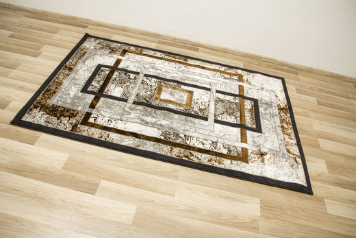 Dywan Modena 4565 m.grey/d.brown Prostokąty