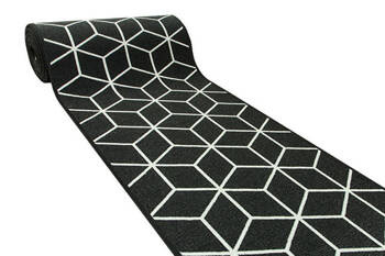 Antypoślizgowy chodnik cubes 29 czarny szerokość 120 cm
