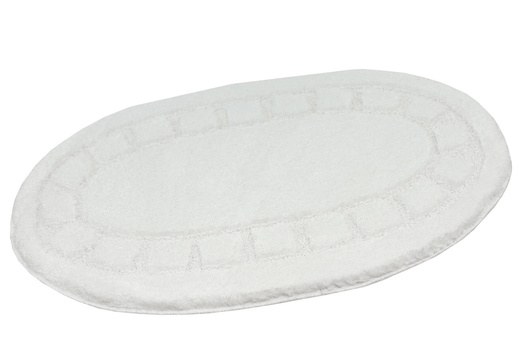 Dywanik Łazienkowy Antypoślizgowy Ocean White Biały Owalny