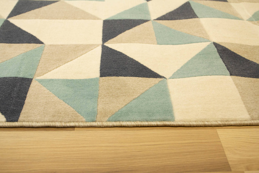 Chodnik Canvas Trójkąty Szary Turkus Granatowy szerokość 80 cm