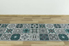 Antypoślizgowy Chodnik patchwork turkus szerokość 120 cm