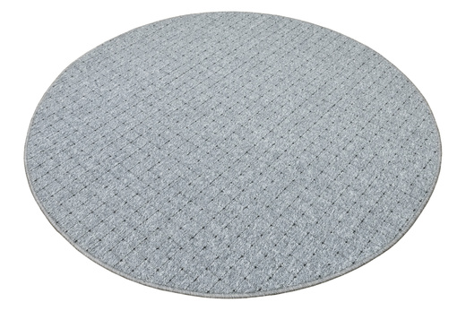 Okrągły Dywan Pętelkowy Zembla 73 Szary Grafit Kratka
