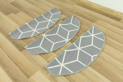 Nakładki półokrągłe cubes 19 jasny szary guma