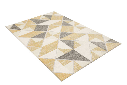 Dywan Olympos 4157 cream/yellow Żółty Szary Krem Trójkąty