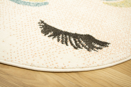 Okrągły Dywan Lima B070A cream/rose Jednorożec Krem