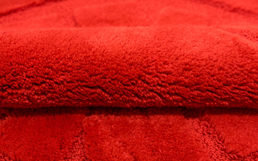 Dywanik Okrągły Łazienkowy Antypoślizgowy Ocean Czerwony