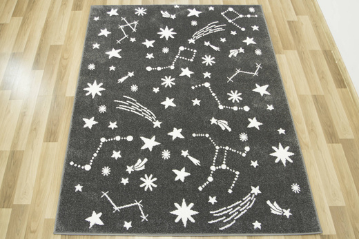 Dywan Lima 9572A d.grey/cream Szary Kremowy Gwiazdy Nocne Niebo
