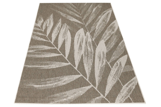 Dywan Dwustronny Sznurkowy Brussels 205768/10620 linen Jasny Beż Krem Liście Outdoor