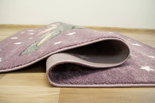 Dywan Dziecięcy Lima 9377C lila/l.grey Fiolet Szary Króliczek w Okularach