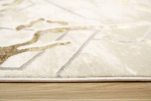 Dywan Elisa PF40A Brown Gold Beżowy Złoty Plastry Miodu