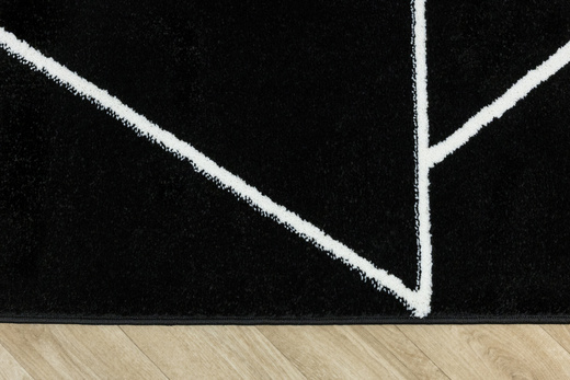 Dywan Lima C877B black/white Czarny Krem Trójkąty
