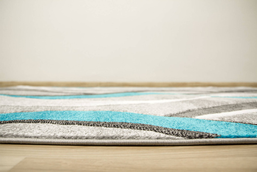 Dywan Amelia B178B grey/turquoise Szary Turkusowy Wstęgi Fale