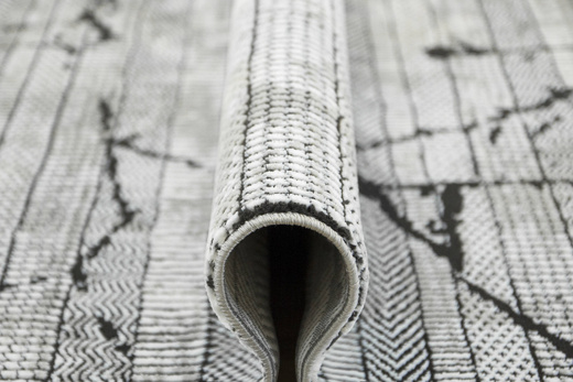 Dywan Quantum K3076G grey Szary Spękany Tynk